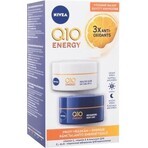 Nivea Energizing Day + Night Anti-Wrinkle Cream Q10 2x50ml 1×2x50 ml, cremă pentru piele