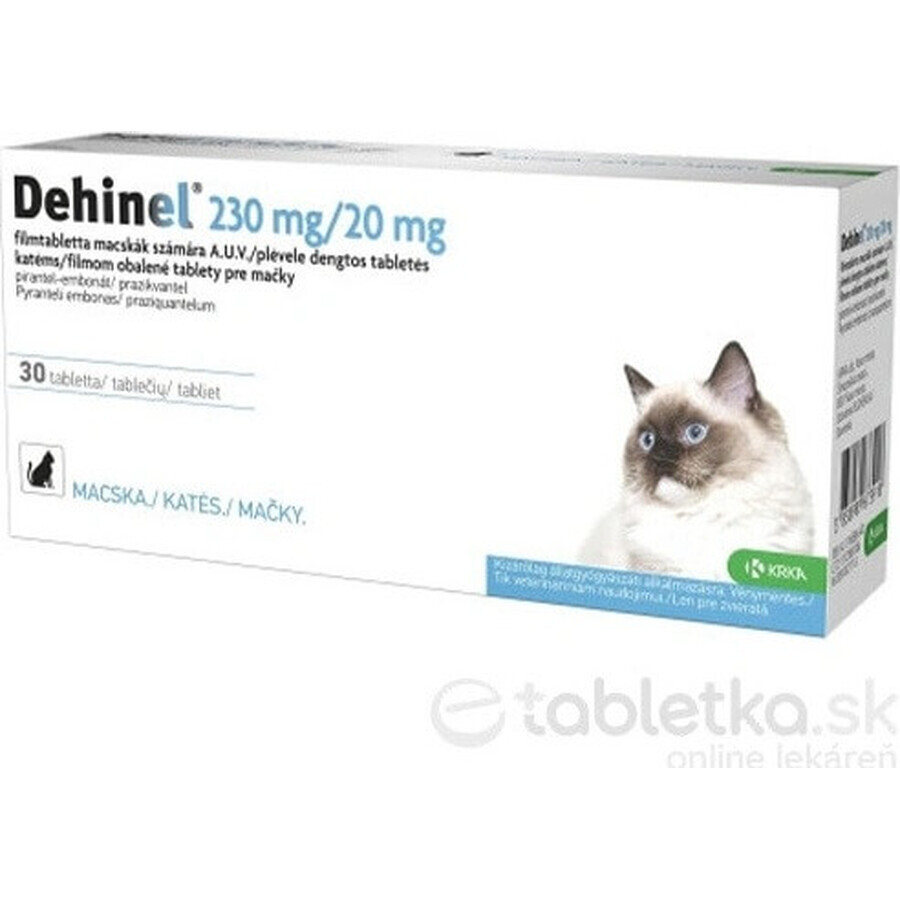 DEHINEL 230 mg/20 mg für Katzen 1×30 tbl, Arzneimittel