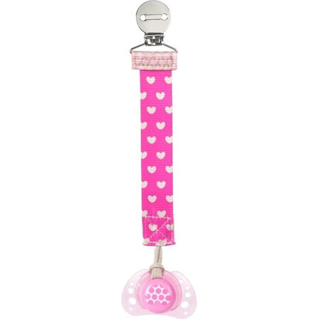 CHICCO Soother Clip Fashion Girl 1×1 buc, pentru majoritatea suzetelor