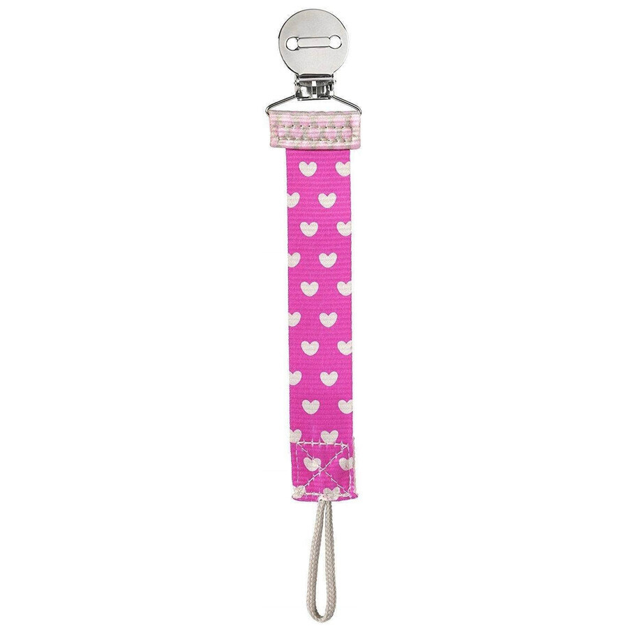 CHICCO Soother Clip Fashion Girl 1×1 buc, pentru majoritatea suzetelor