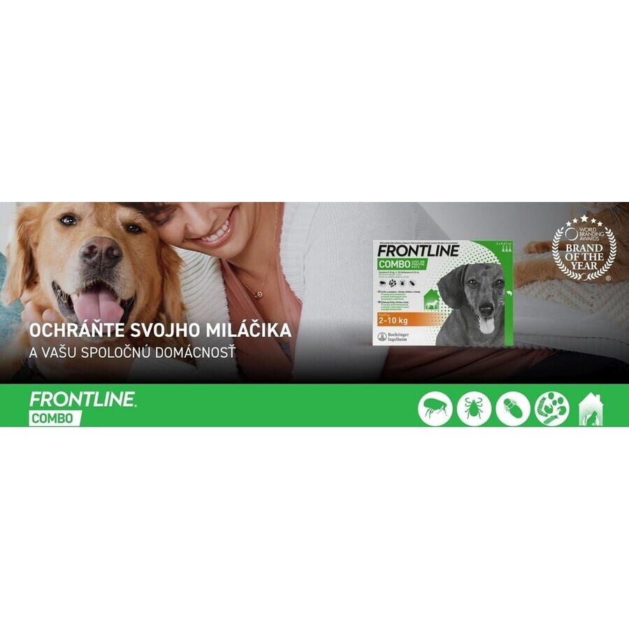 FRONTLINE COMBO spot-on for DOG M 3 x 1,34 ml 3x1,34 ml, solution for dogs