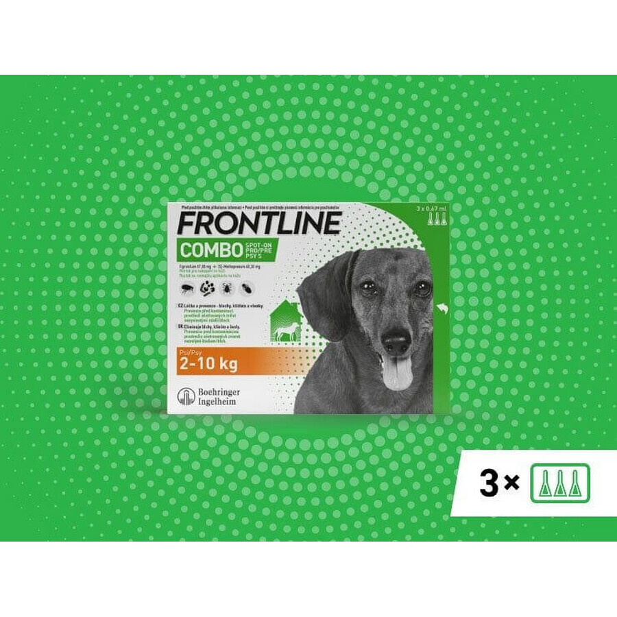 FRONTLINE COMBO spot-on for DOG M 3 x 1,34 ml 3x1,34 ml, solution for dogs