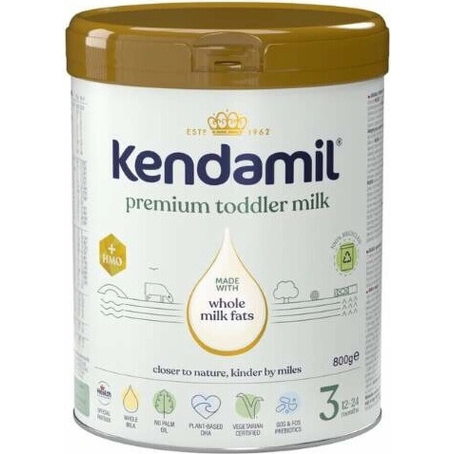 Kendamil Premium 3 HMO+, creatieve geschenkverpakking 3×800 g, melk voor peuters