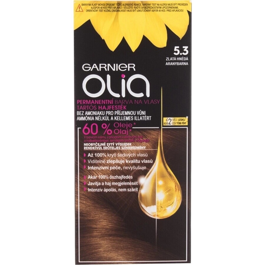 Garnier Olia Permanent Hair Colour 3.23 Dark Chocolate 1×1 set, permanent hair colour