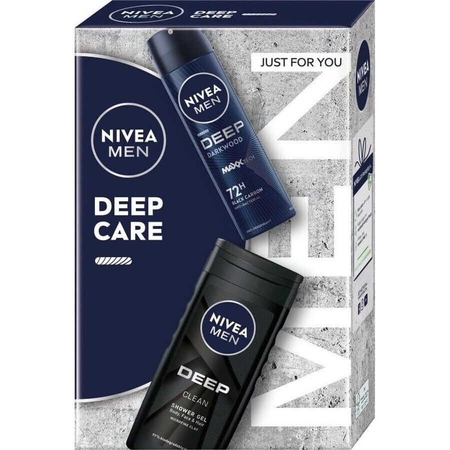 NIVEA MEN BOX DEEP DEO DEEP DEODOR 1×1 pcs, paquet cadeau