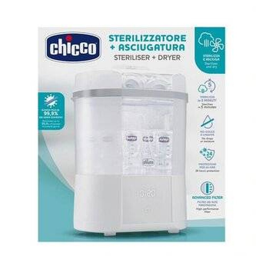 CHICCO Sterilizator electric cu abur cu funcție de uscare 1×1 buc, sterilizator electric