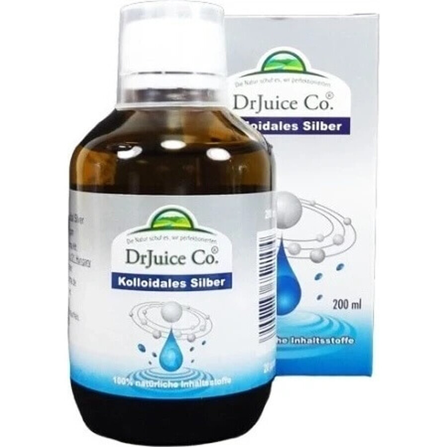 DrJuice Silver Colloid 1×200 ml, plata coloidal