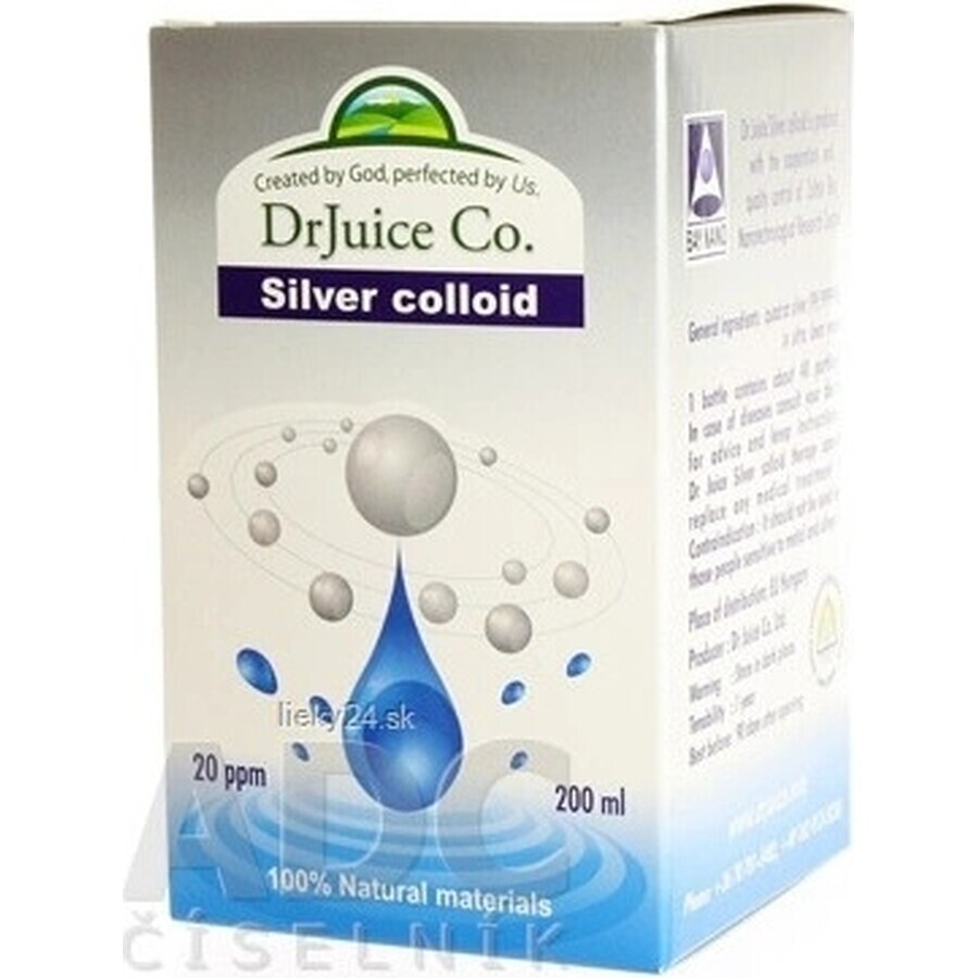 DrJuice Silver Colloid 1×200 ml, plata coloidal