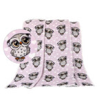 Baby blanket ELLA 1003/112 N 100x150cm owl pink 1×1 pc, baby blanket