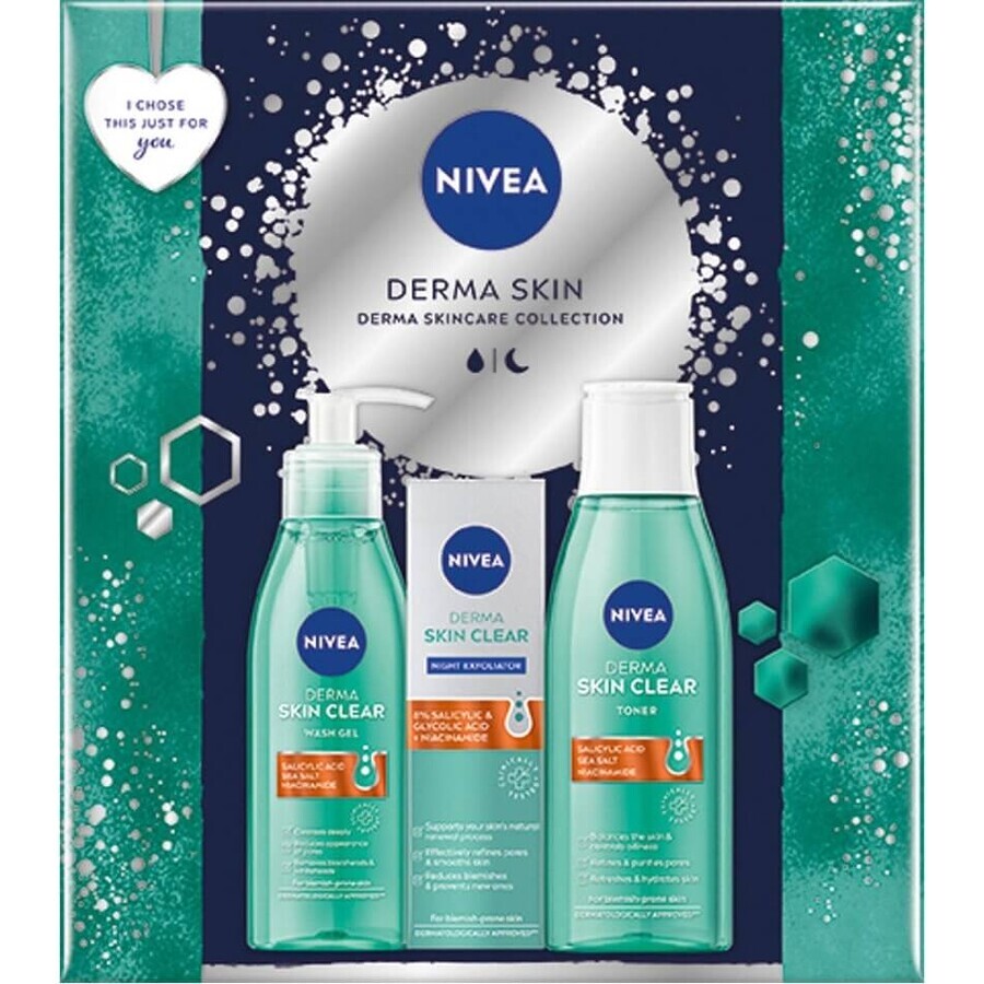 NIVEA BOX FACE DERMA 1×1 buc, pachet cadou