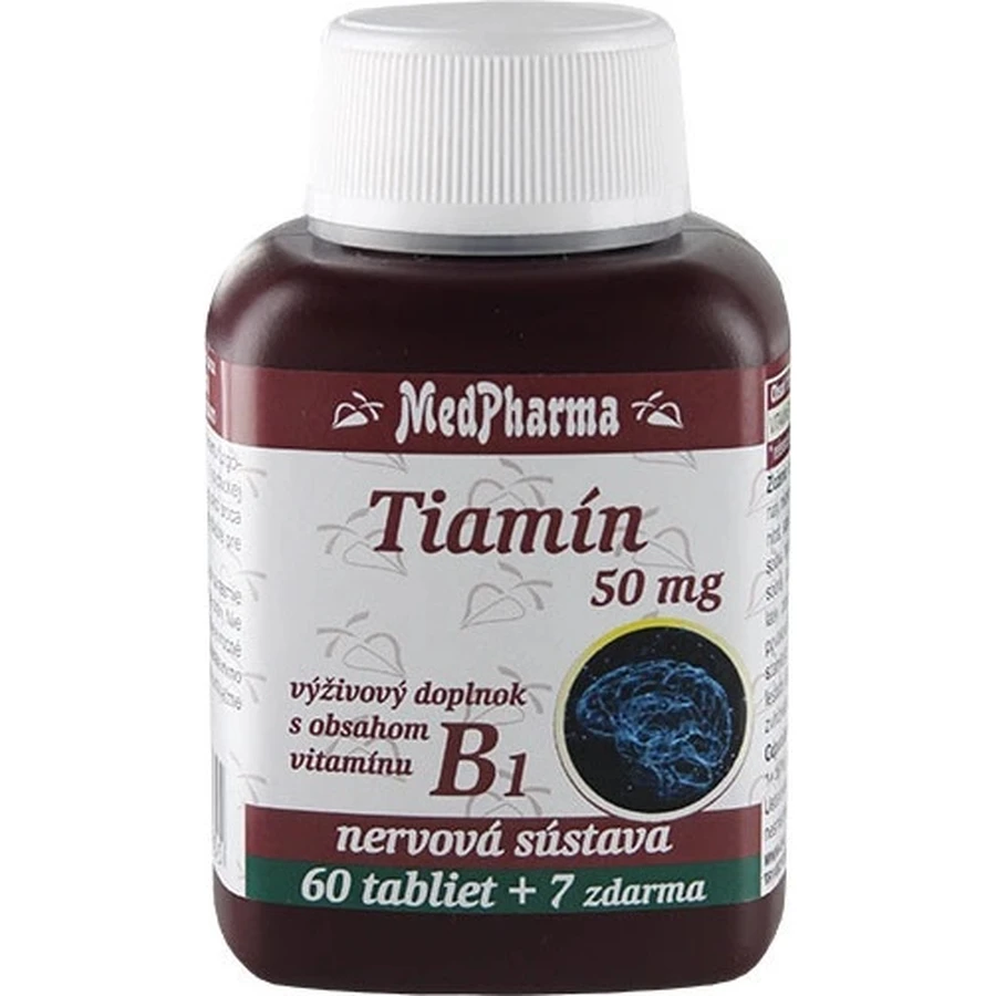 MedPharma TIAMINE 50 mg (witamina B1) 1×67 tbl, 60+7 gratis: ceny i cechy