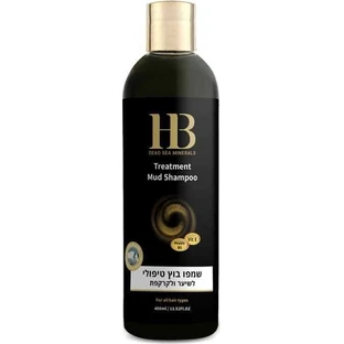 HB Dead Sea Minerals Shampooing à la boue de la mer morte pour les cheveux 400ml 1×400 ml, shampooing
