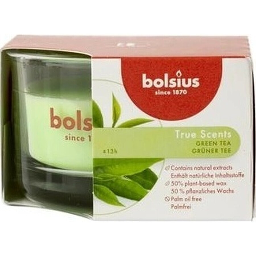 Bolsius Aromatic 2.0 Geurkaars met groene thee 1×1 st, 80 x 50 mm groot