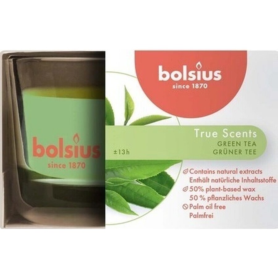 Bolsius Aromatic 2.0 Geurkaars met groene thee 1×1 st, 80 x 50 mm groot