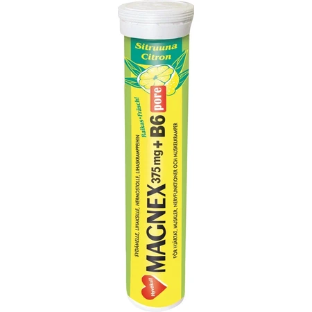 Vitabalans MAGNEX 375 mg + B6 effervescente 1×20 tbl, magnesio + B6 per sportivi