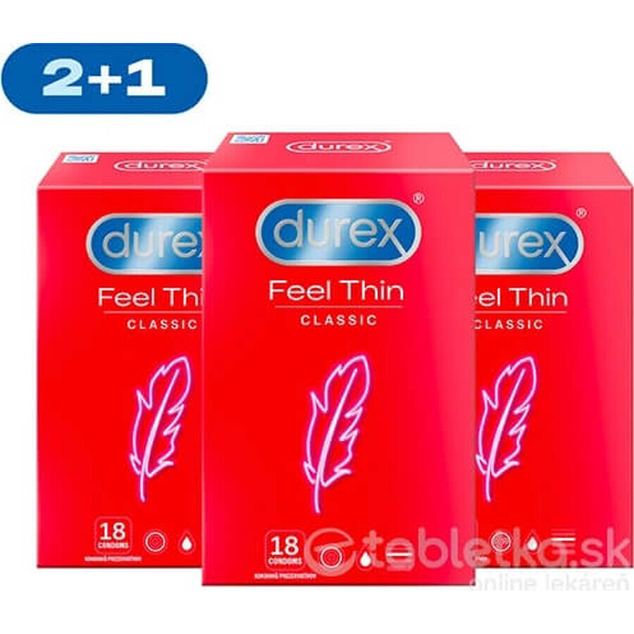 DUREX Feel Thin Extra Lubricated pachet 1×54 buc, prezervative