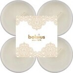 Bolsius Tea Maxi Golden Lace lumânări parfumate 1×8 buc, lumânări albe