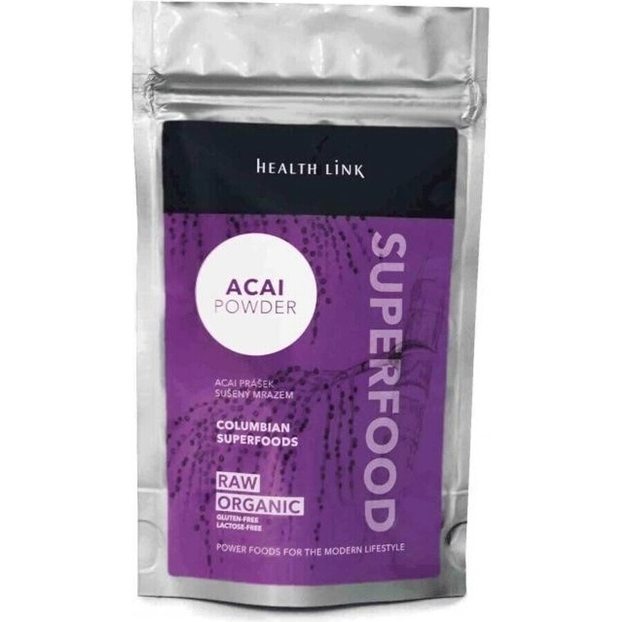 Health link BIO Acai pulbere 1×80g, aromă naturală