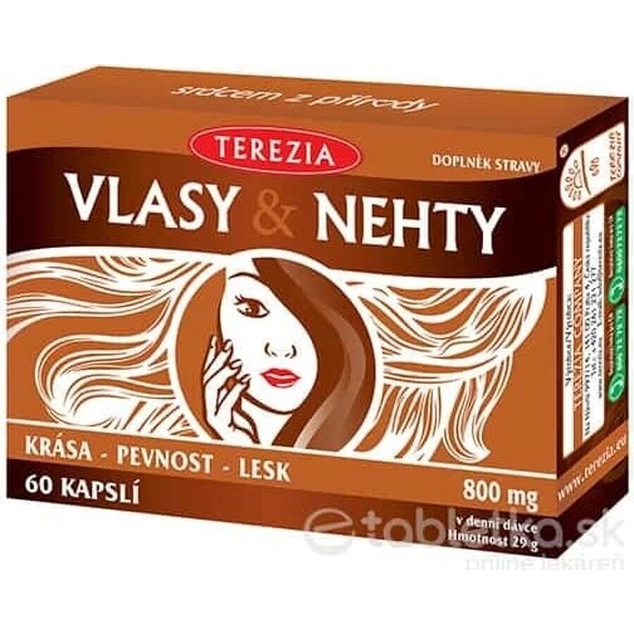 TEREZIA HAIR & NECHTY 1×60 cps, food supplement