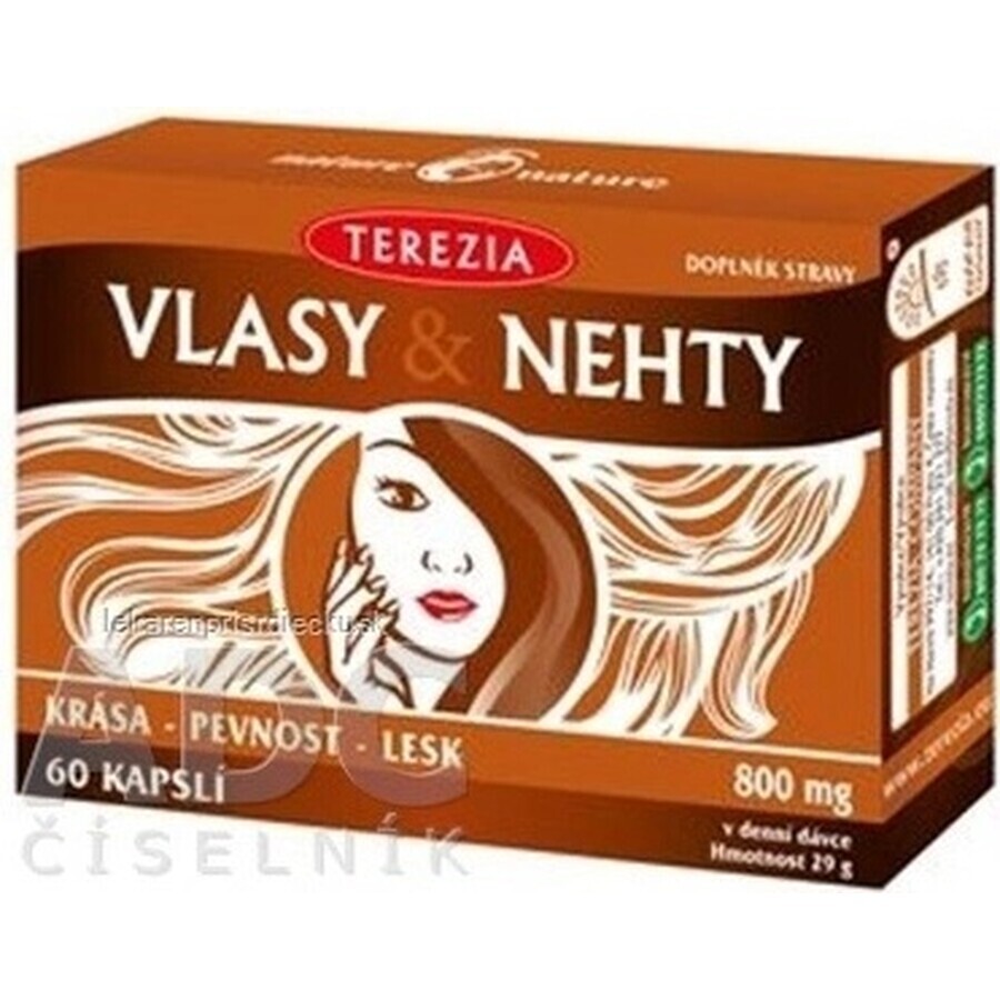 TEREZIA HAIR & NECHTY 1×60 cps, food supplement