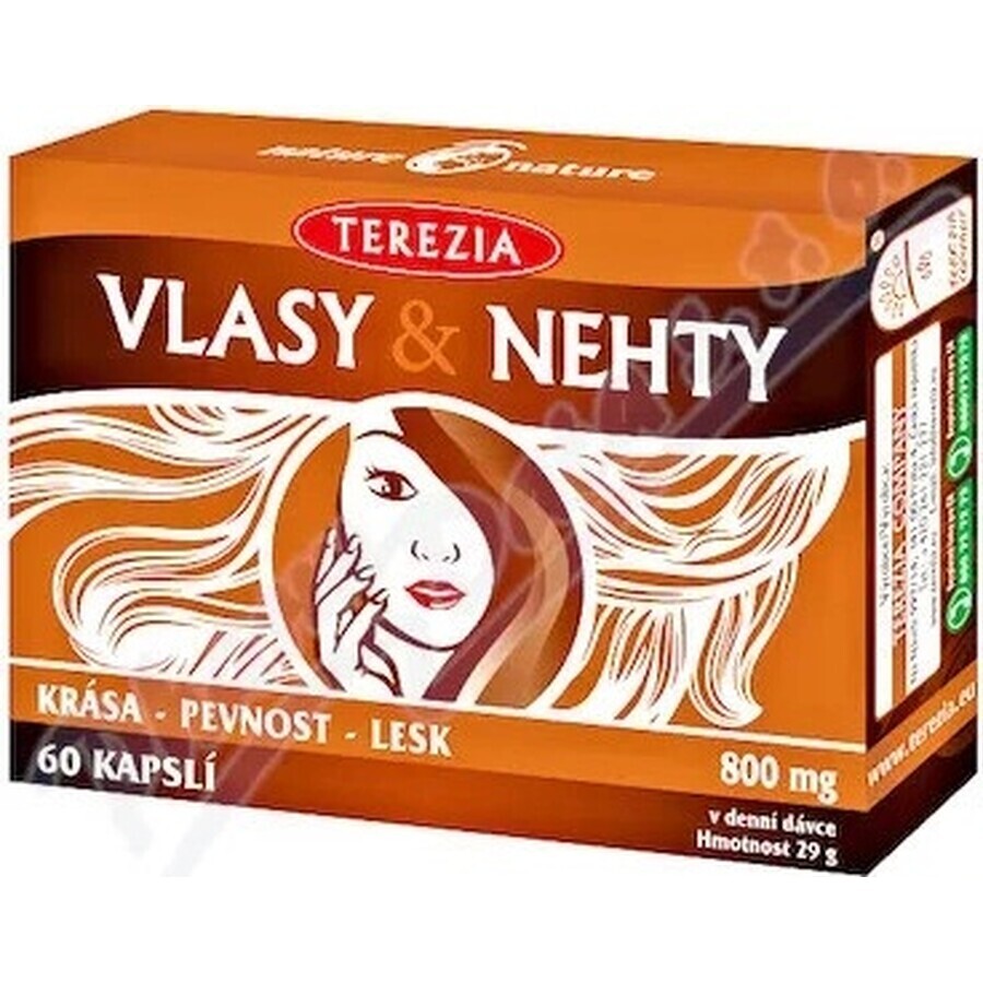 TEREZIA HAIR & NECHTY 1×60 cps, food supplement