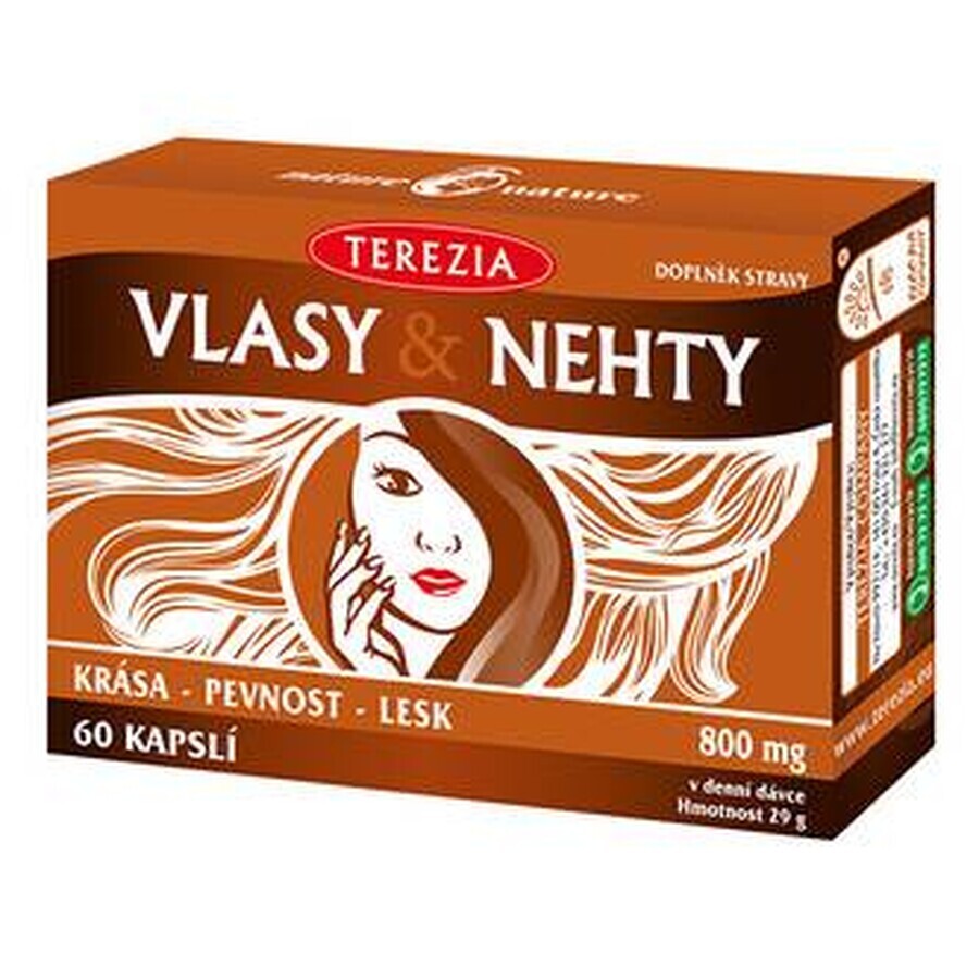 TEREZIA HAIR & NECHTY 1×60 cps, food supplement