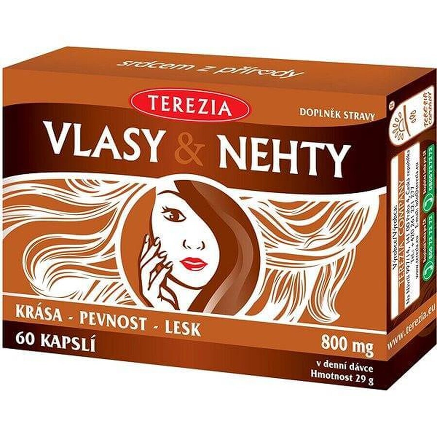 TEREZIA HAIR & NECHTY 1×60 cps, food supplement