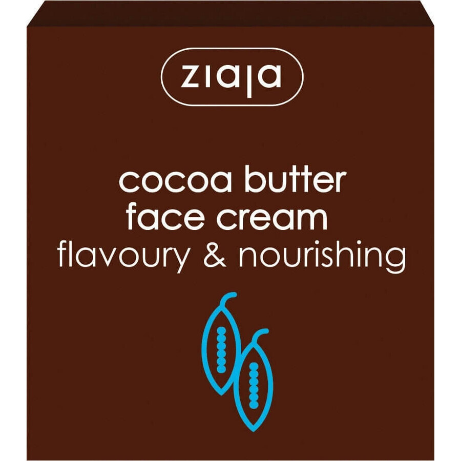 Ziaja - crema nutritiva para la piel con manteca de cacao 1×50 ml, crema para la piel