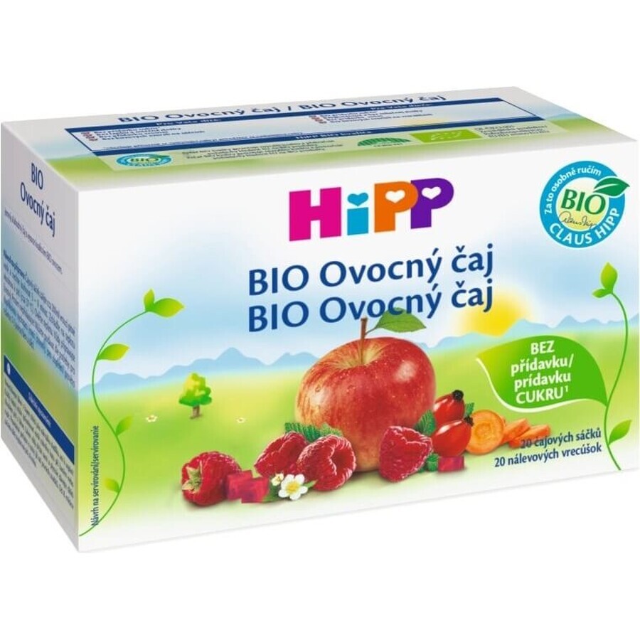 HiPP Organic Fruit Tea 20×2 g, thé aux fruits