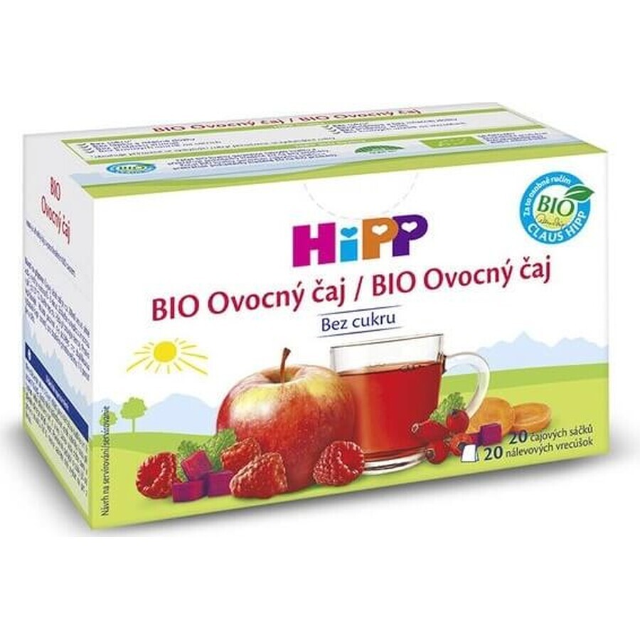 HiPP Organic Fruit Tea 20×2 g, thé aux fruits