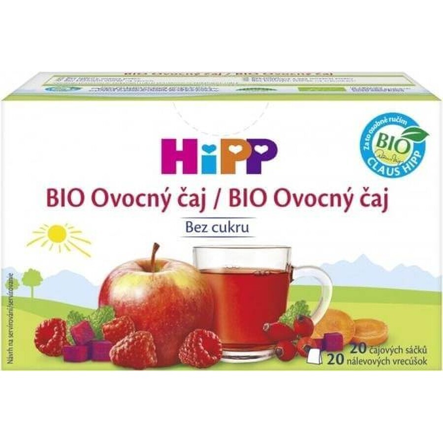 HiPP Organic Fruit Tea 20×2 g, thé aux fruits