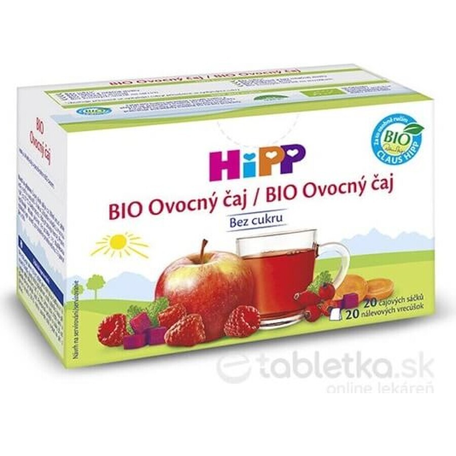 HiPP Organic Fruit Tea 20×2 g, thé aux fruits