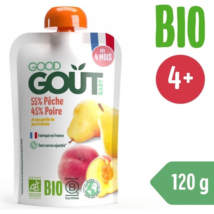 Good Gout Bio Perzik met peer 1×120 g, pocket perzik met peer