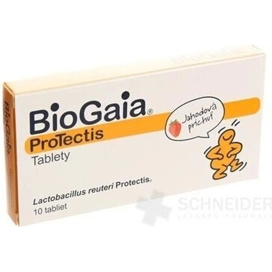 BioGaia ProTectis 1×10 stuks, kauwtabletten - aardbeiensmaak