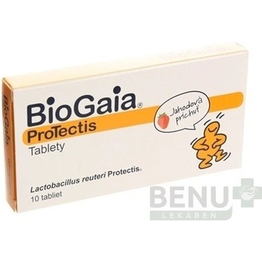 BioGaia ProTectis 1×10 stuks, kauwtabletten - aardbeiensmaak