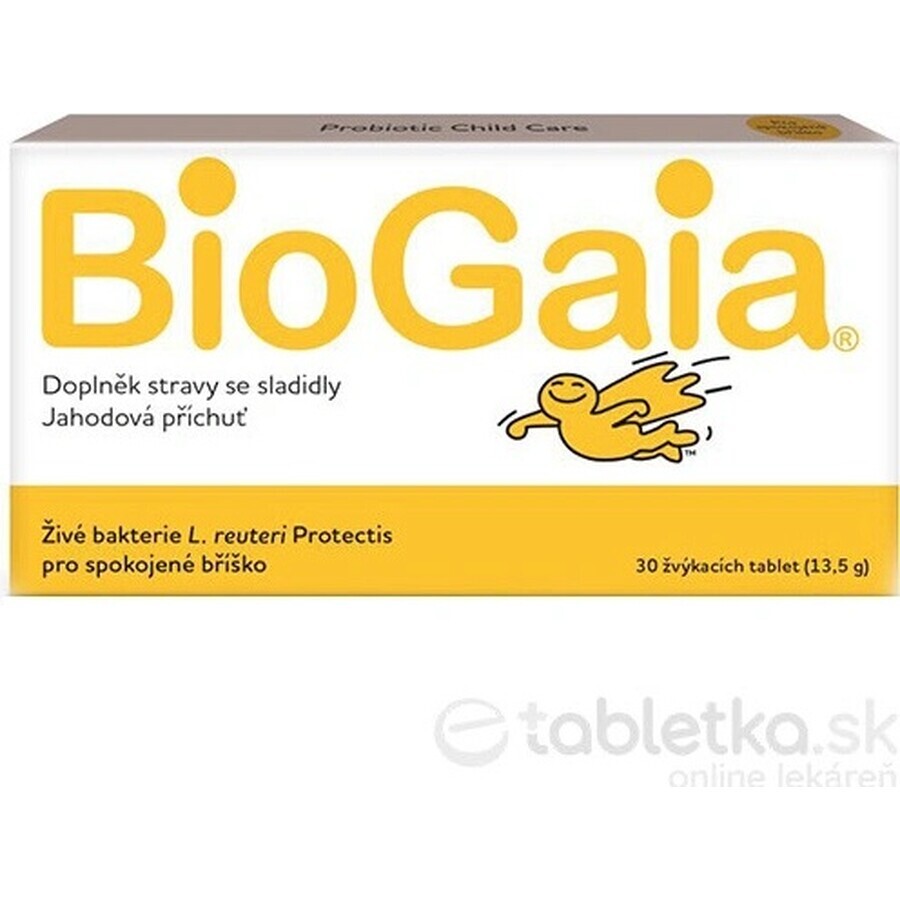 BioGaia ProTectis 1×10 stuks, kauwtabletten - aardbeiensmaak