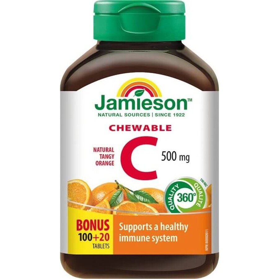 JAMIESON VITAMINE C 500 mg mix 1×120 tbl, VITAMINE C, mix