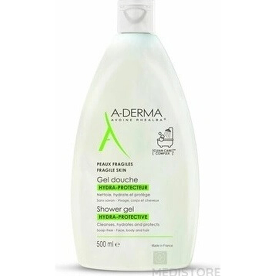 A-DERMA HYDRA-PROTECTEUR HYDRATING SHOWER GEL 1×500 ml, zeepvrije hydraterende douchegel