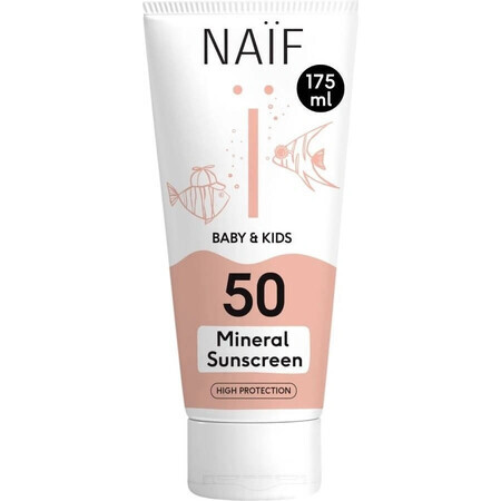 NAÏF Protezione solare SPF 50 per bambini e neonati 1×175 ml, protezione solare