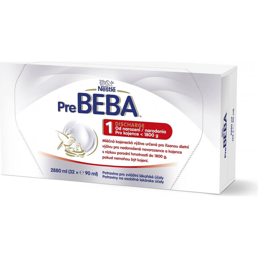 PreBEBA 1 DISCHARGE 32×90 ml, preparado para lactantes (para recién nacidos de hasta 1800 g)