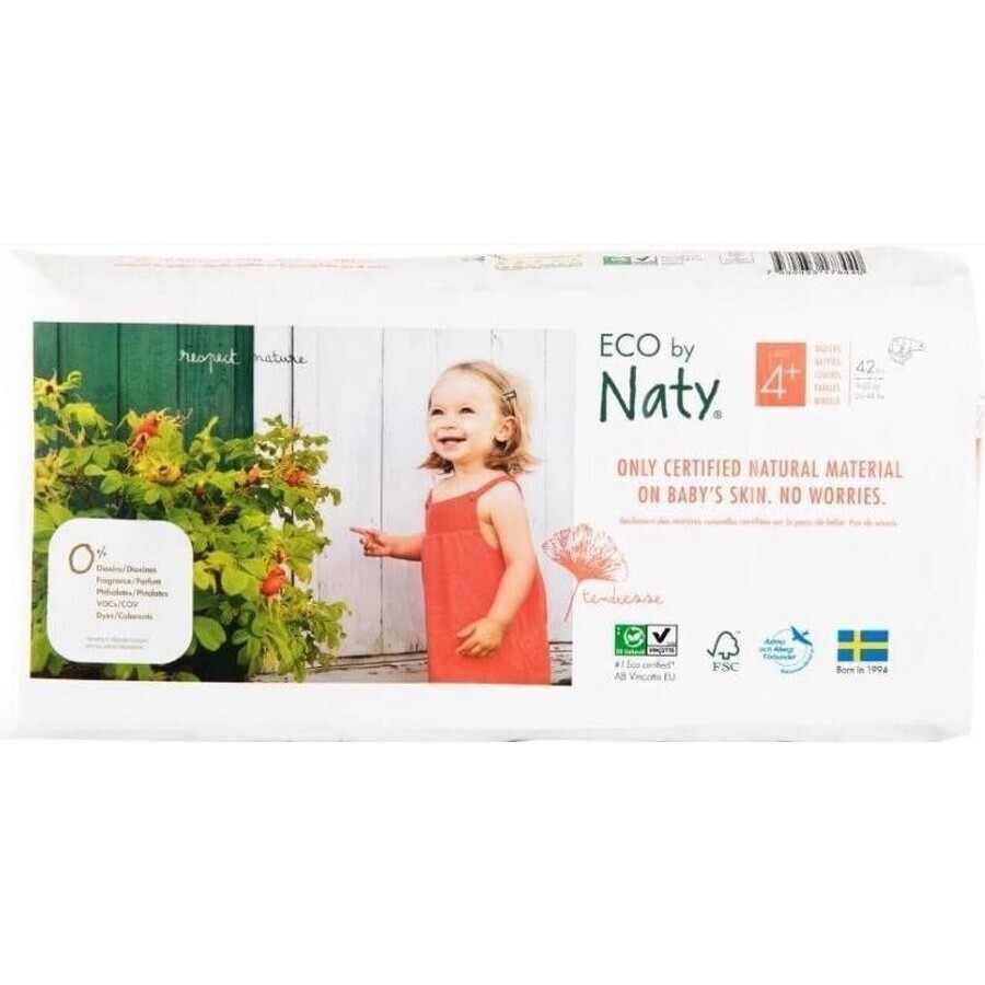 ECO BY NATY Pañales desechables 4+ (9-20 kg) 24 piezas 1×24 piezas