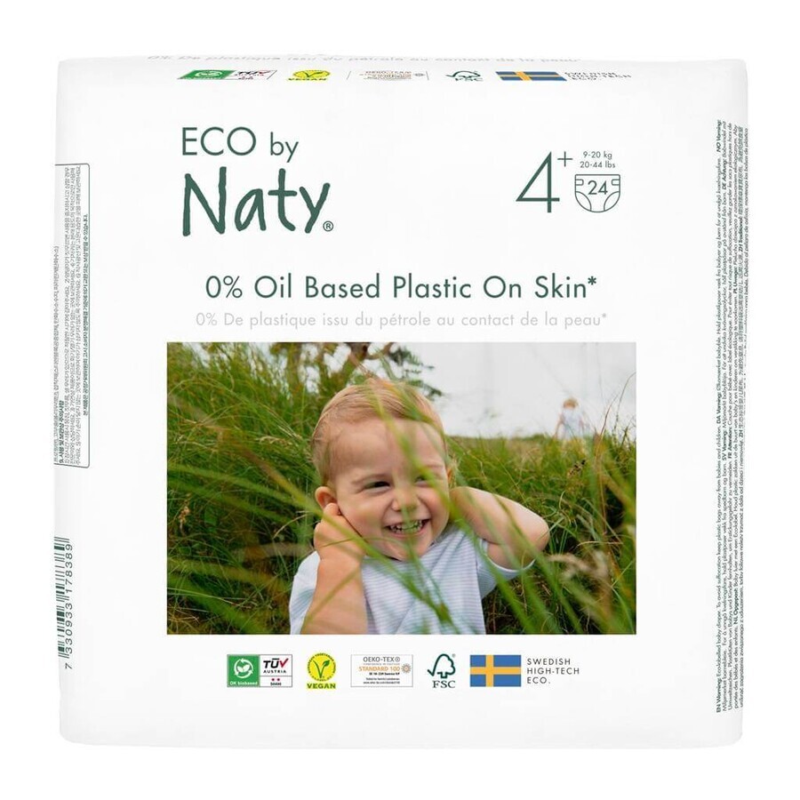 ECO BY NATY Pañales desechables 4+ (9-20 kg) 24 piezas 1×24 piezas