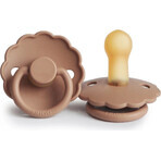 FRIGG Daisy rubber pacifier Peach Bronze, 0-6m 1×1 pcs, Peach Bronze, 0-6m 1×1 pcs, pacifier