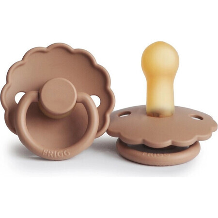 FRIGG Daisy rubber pacifier Peach Bronze, 0-6m 1×1 pcs, Peach Bronze, 0-6m 1×1 pcs, pacifier