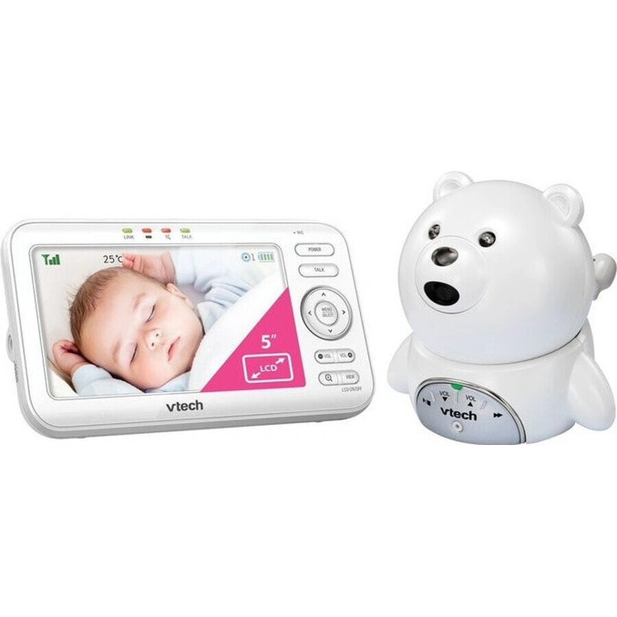 VTECH BM5150-BEAR, baby video babysitter met 5" scherm 1×1st, babysitter