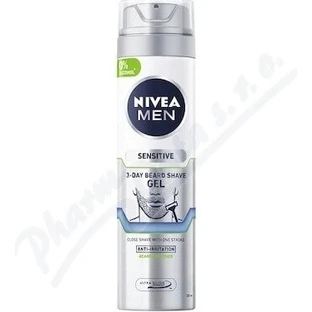 NIVEA Men Sensitive Shave 3 Day Beard Gel 1×200 ml, shaving gel