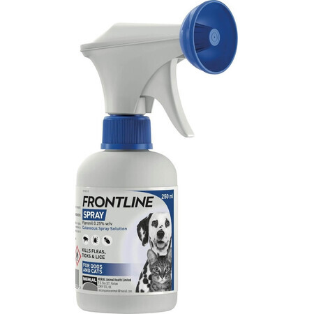 FRONTLINE SPRAY 2,5 mg/ml - 250 ml 1x250 ml, préparation antiparasitaire