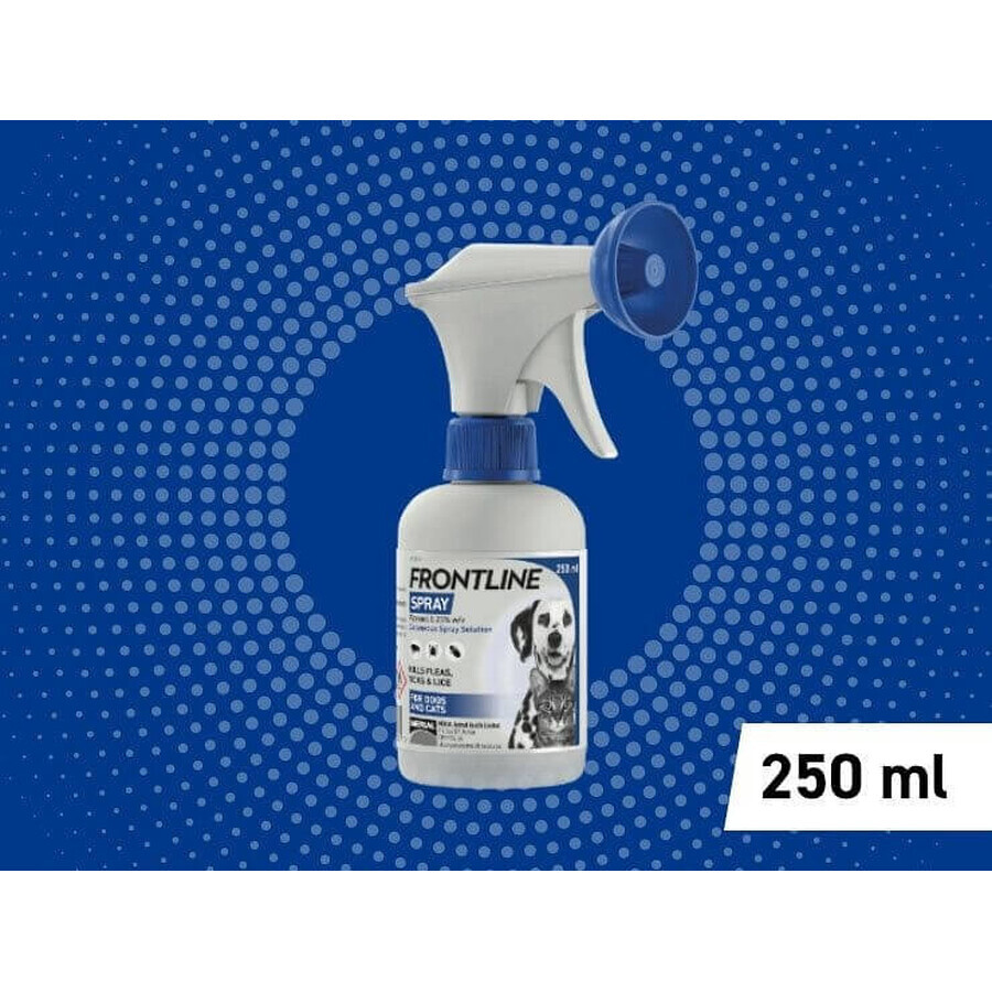 FRONTLINE SPRAY 2,5 mg/ml - 250 ml 1x250 ml, préparation antiparasitaire