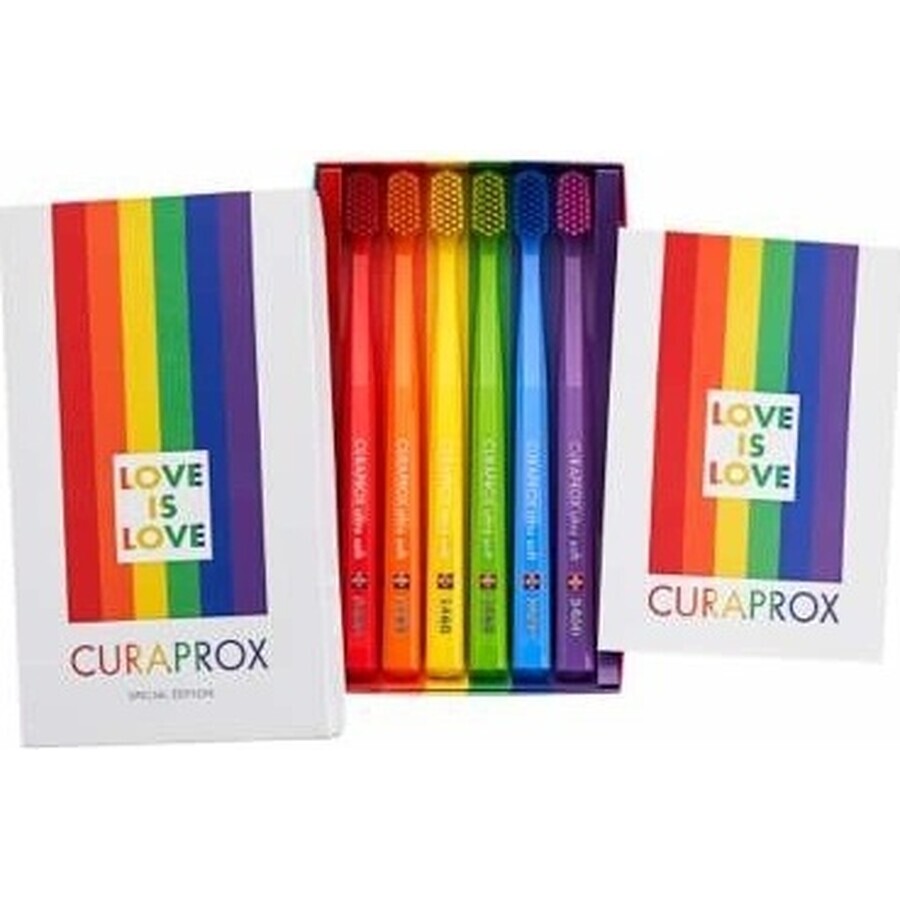 CURAPROX CS 5460 ultra morbido, edizione Rainbow 1×6 pezzi, spazzolino da denti