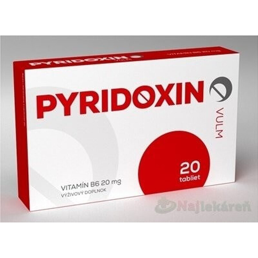 VULM PYRIDOXIN 1×20 tbl, complemento alimenticio